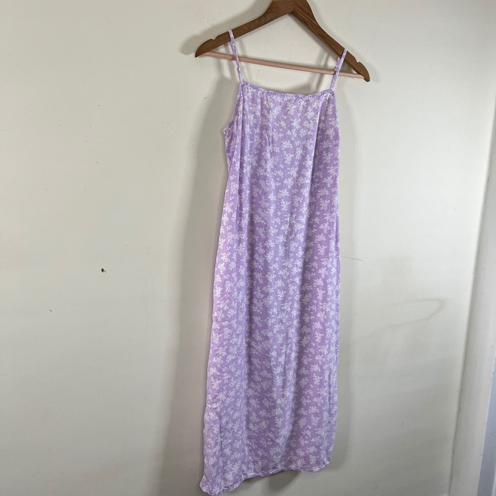 Billabong Dainty Floral Midi Dress Purple Size Medium Beach Bohemian Vacation - Picture 3 of 7